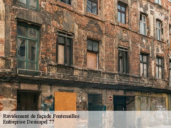Ravalement de façade  fontenailles-77370 Entreprise Desimpel 77