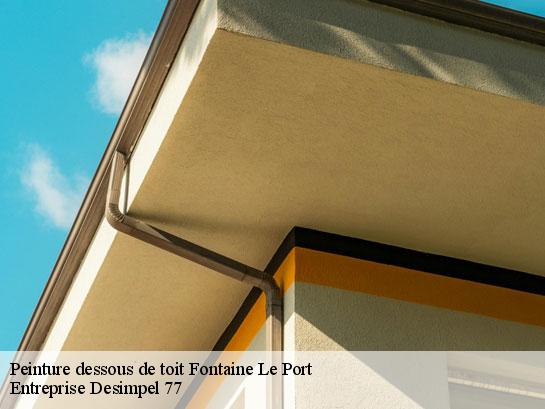 Peinture dessous de toit  fontaine-le-port-77590 Entreprise Desimpel 77