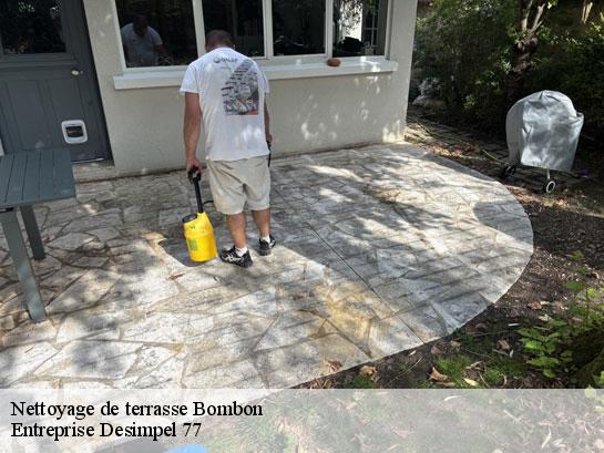 Nettoyage de terrasse  bombon-77720 Entreprise Desimpel 77