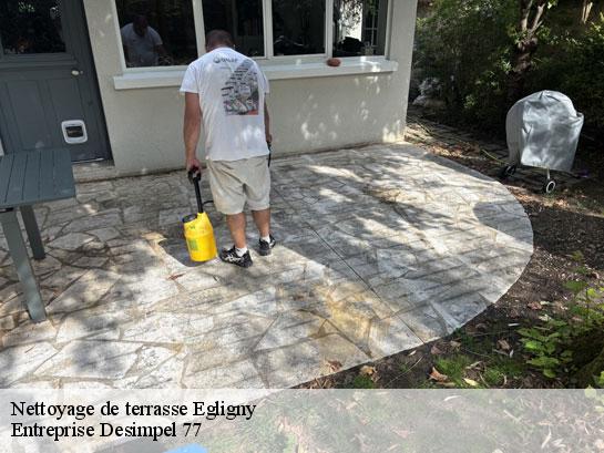 Nettoyage de terrasse  egligny-77126 Entreprise Desimpel 77