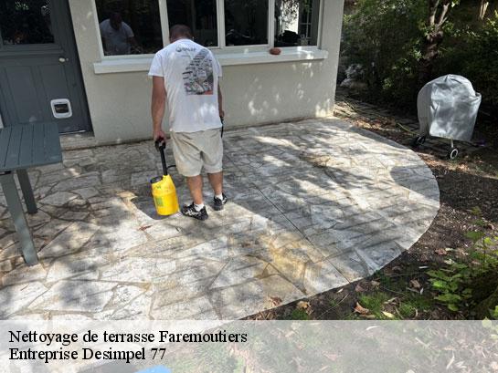 Nettoyage de terrasse  faremoutiers-77515 Entreprise Desimpel 77