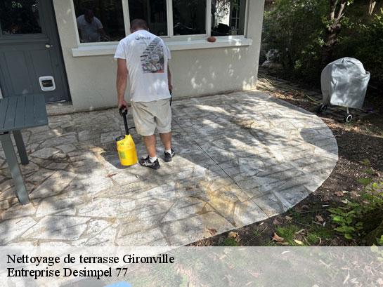 Nettoyage de terrasse  gironville-77890 Entreprise Desimpel 77