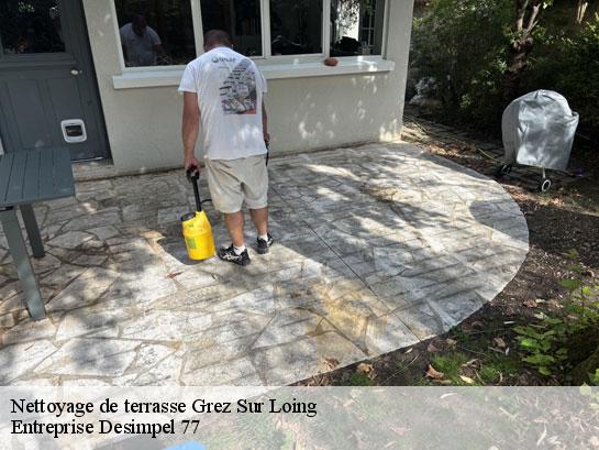 Nettoyage de terrasse  grez-sur-loing-77880 Entreprise Desimpel 77