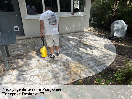 Nettoyage de terrasse  pomponne-77400 Entreprise Desimpel 77